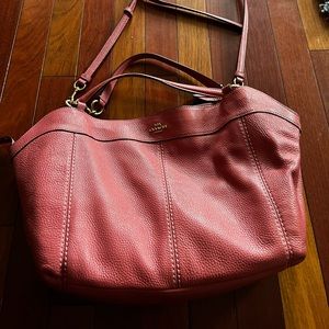 Coach Pink Leather Shoulder Bag